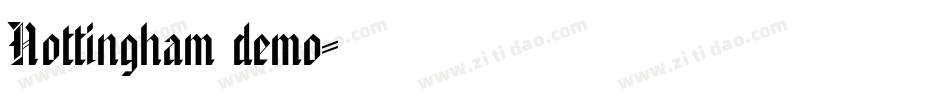 Nottingham demo字体转换